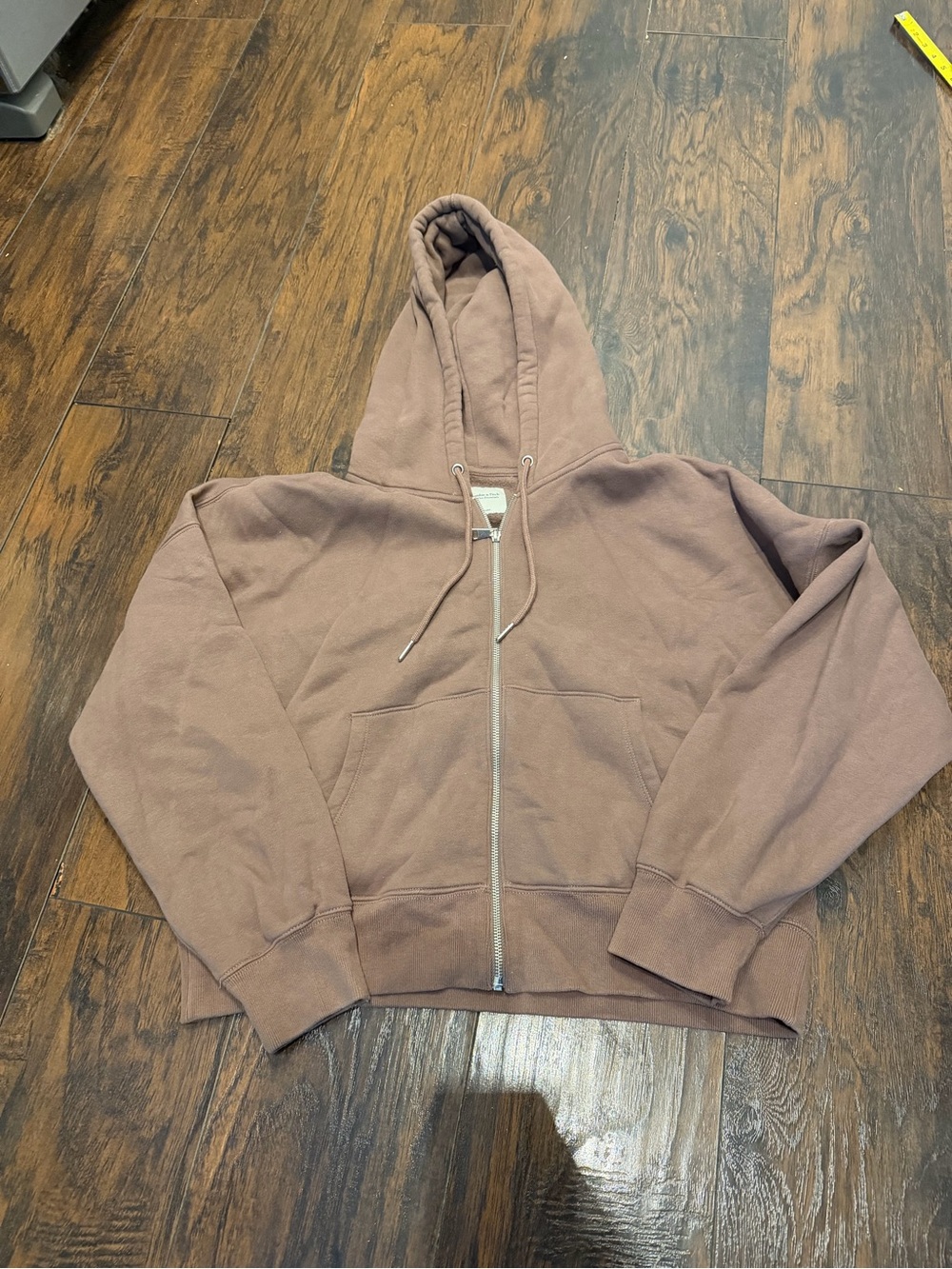 Women Abercrombie & Fitch Zip-Up Hoodie in Light Brown